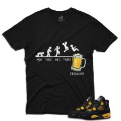 J4 Retro Thunder - BeerDay T-Shirt - Black