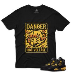J4 Retro Thunder - Zenitsu-Danger T-Shirt - Black
