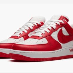 LV x Air Force 1 Low By Virgil Abloh White Red