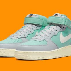 Nike Air Force 1 Mid '07 LX Grey Fog Enamel Green