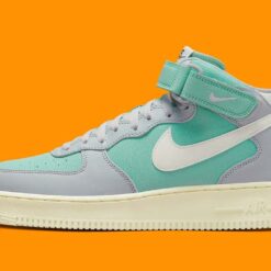 Alternative view of Nike Air Force 1 Mid '07 LX Grey Fog Enamel Green