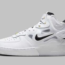 Alternative view of Nike Air Force 1 Mid React 40th Anniversary White Black