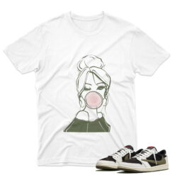Travis Scott J1 Low OG Olive - Lady T-Shirt - White