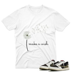 Travis Scott J1 Low OG Olive - Wish T-Shirt - White