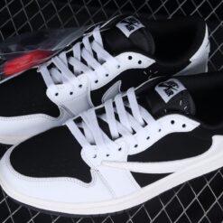 Alternative view of Jordan 1 Low Travis Scott Black And White