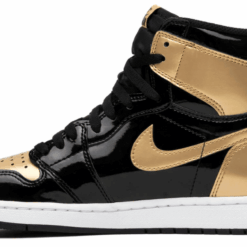 Alternative view of Jordan 1 Retro High NRG Gold Toe