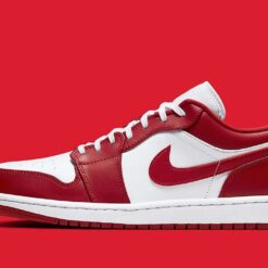 Alternative view of Jordan 1 Low Gym Red White