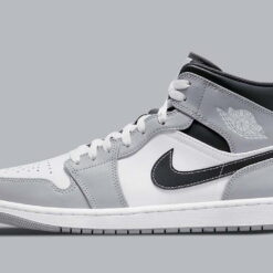 Alternative view of Jordan 1 Mid Light Smoke Grey Anthracite