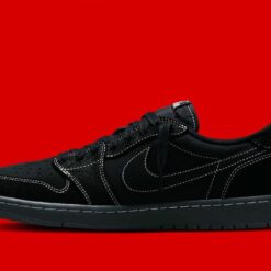 Alternative view of Jordan 1 Retro Low OG SP Travis Scott Black Phantom