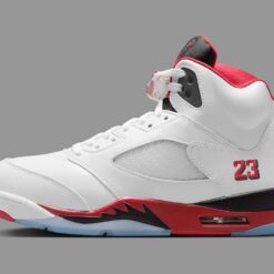 Alternative view of Jordan 5 Retro Fire Red Black Tongue 2025