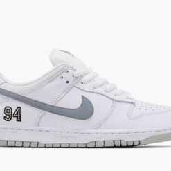 Alternative view of SB Dunk Low Supreme 94 White Metallic Silver