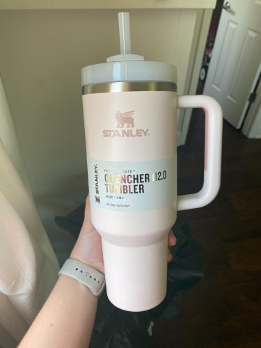 Rose Quartz Stanley 40 Oz. Quencher H2.0 FlowState Stainless Steel Vacuum Insulated Tumbler photo review